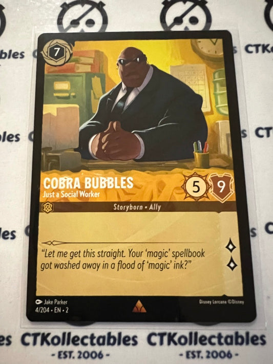 2024 Disney Lorcana Floodborn Non-Foil #4 Cobra Bubbles Just a Social Worker