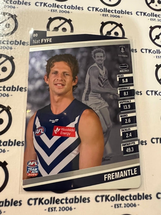 2024 AFL Teamcoach Silver Card #80 Nat Fyfe Dockers