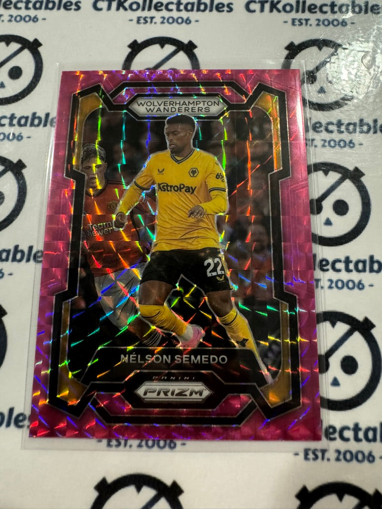 2023-24 Prizm Premier League Soccer Nelson Semedo #202 Pink Mosaic Prizm