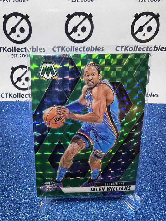 2024-25 Panini Mosaic Green Prizm # 150 Jalen Williams, Oklahoma City Thunder