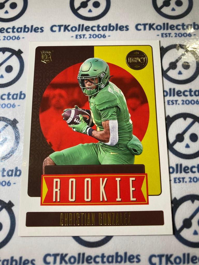 2023 NFL Panini Legacy Christian Gonzalez Rookie #190 Patriots RC