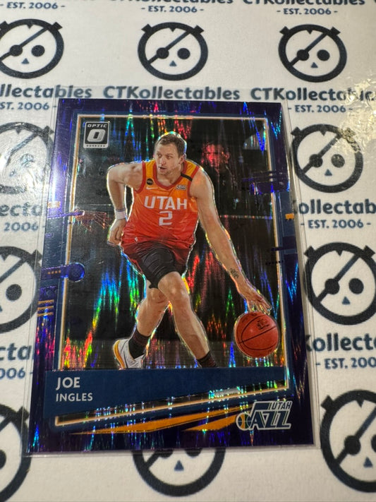2020-21 NBA Donruss Optic Joe Ingles Purple Shimmer Prizm #64 Jazz