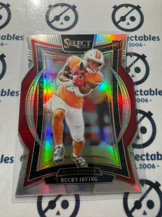 2024 NFL Select Bucky Irving Silver Prizm Die-Cut Rookie #4 Buccaneers