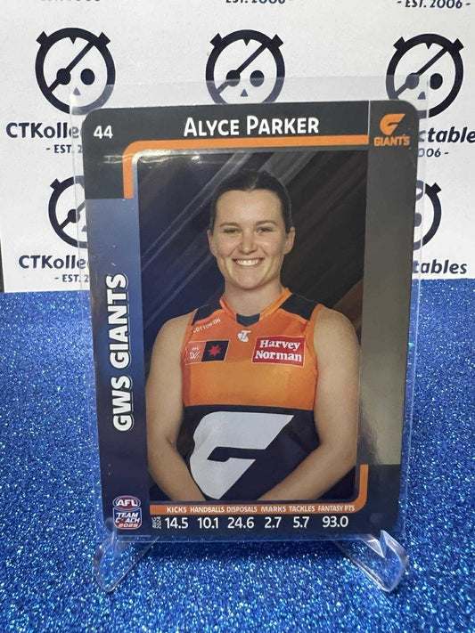 2025 AFLW Teamcoach Silver #44 Alyce Parker Giants