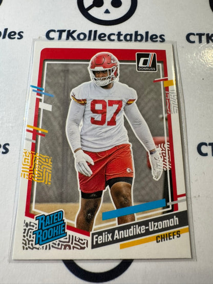 2023 NFL Panini Donruss Rated Rookie #349 Felix Anudike-Uzomah Chiefs