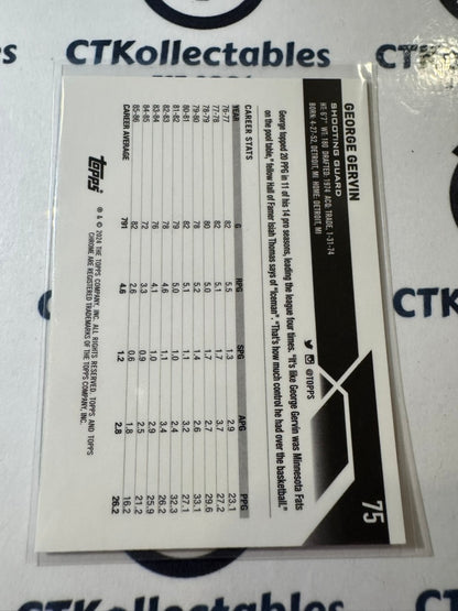 2023-24 Topps NBA Chrome Geroge Gervin Green Topps Refractor #75