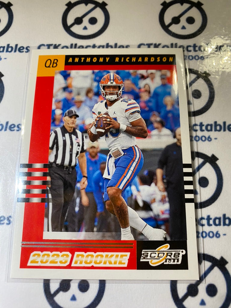 2023 NFL Panini Score Anthony Richardson Rookie Card 2023 Rookie #4 Colts