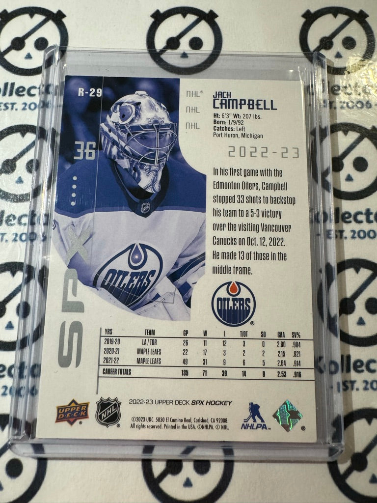 2022-23 NHL SPX Hockey Jack Campbell Retro #R-29 #009/199 Oilers