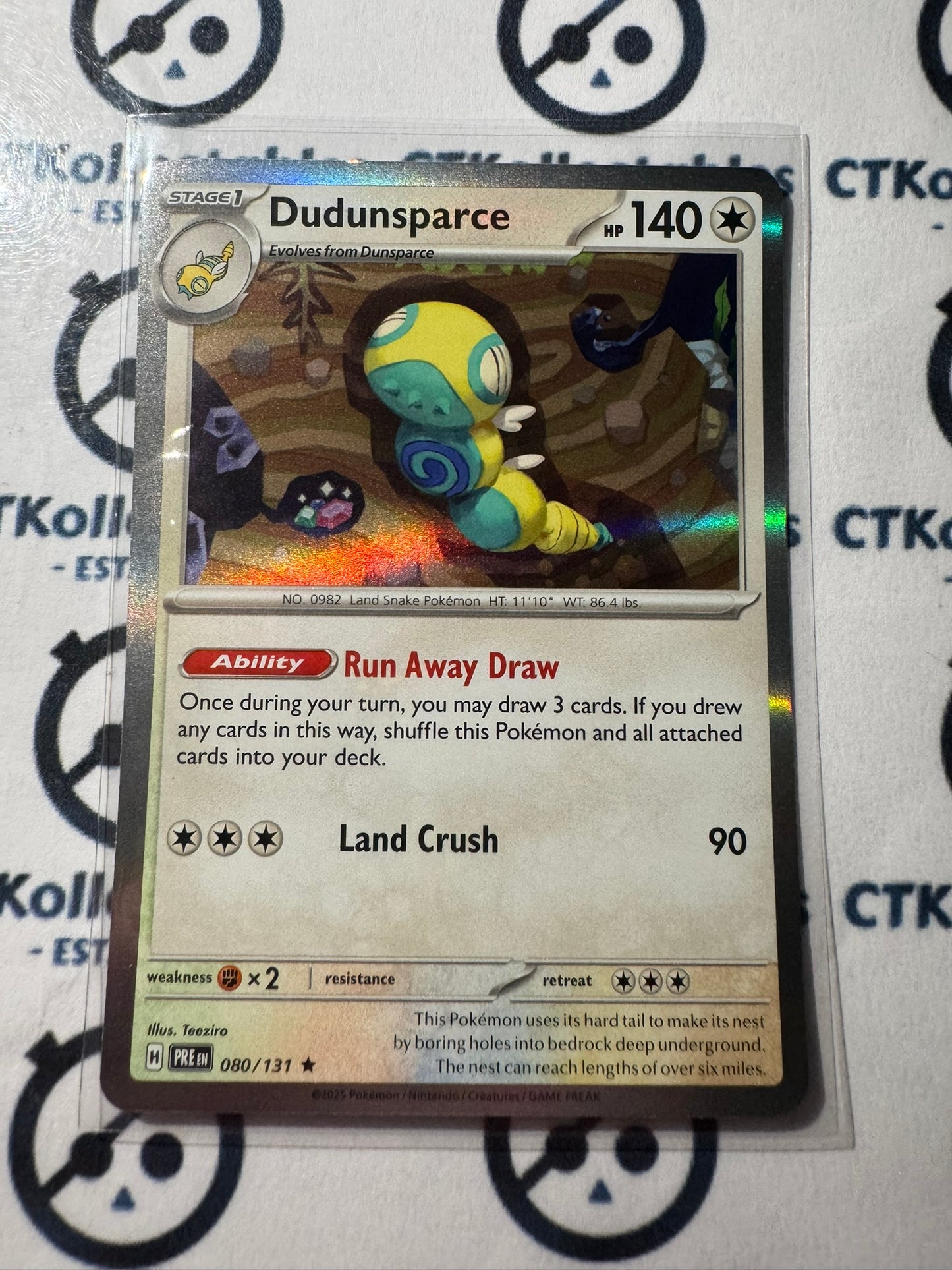 Dudunsparce Holo Rare #080/131 Prismatic Evolutions Pokemon Card