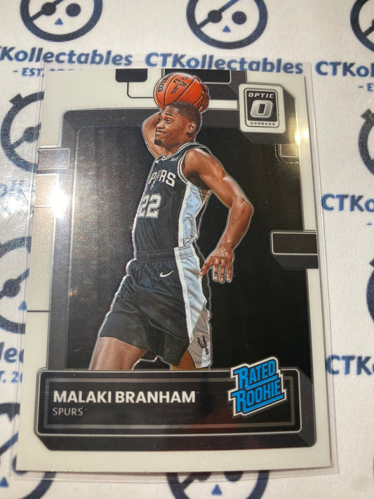2022-23 NBA Optic Rated Rookie Malaki Branham #222 Spurs
