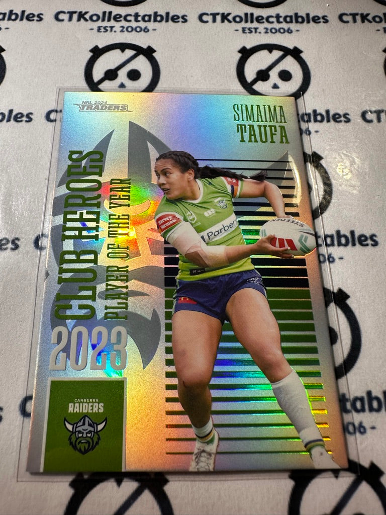 2024 TLA NRL Traders Club Heroes - Simaima Taufa SR06/44 Raiders