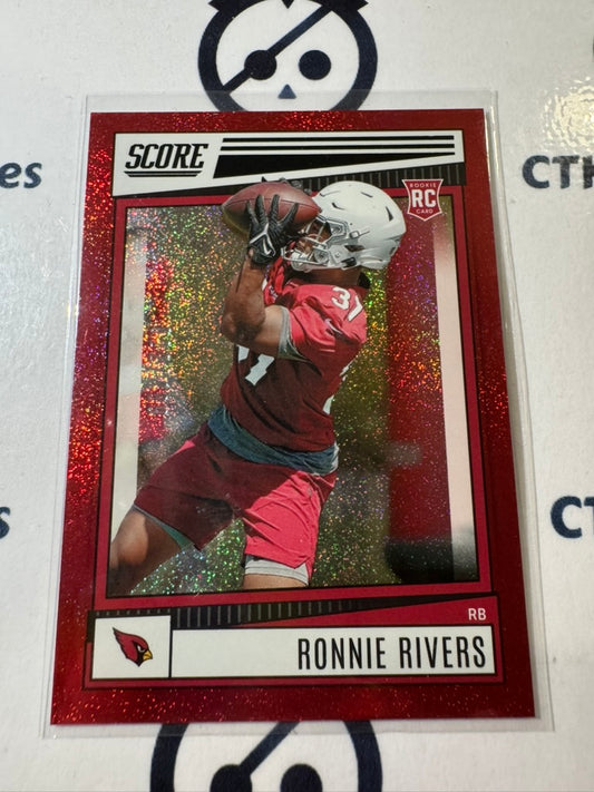 2022 NFL Panini Score Red Dots #346 Ronnie Rivers Rookie Card #022/499 Cardinals