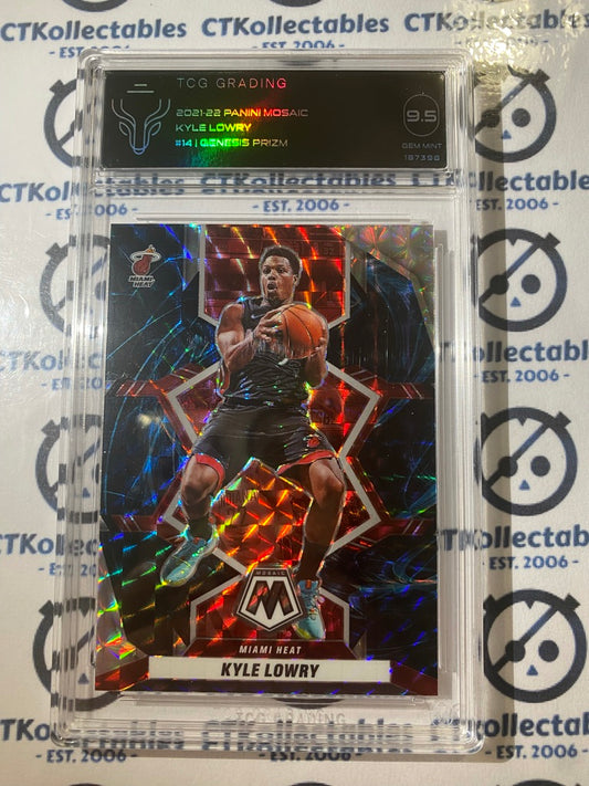 2021-22 Panini Mosaic Kyle Lowry Genesis TCG 9.5 GEM Mint Heat