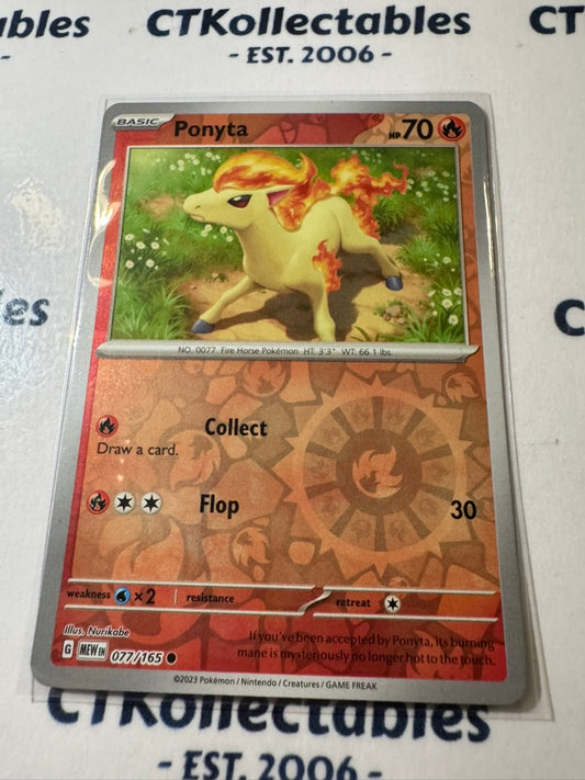 Ponyta Reverse Holo #077/165 Scarlet & Violet 151 Pokemon Card