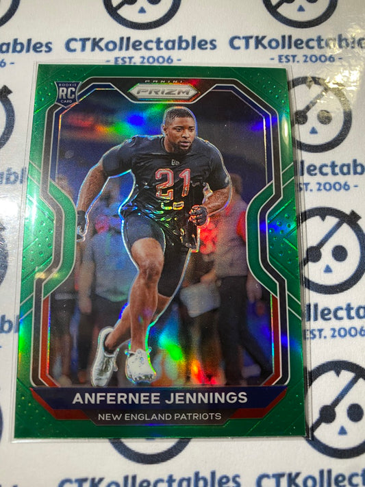 2020 NFL Prizm Anfernee Jennings Green Prizm rookie card #371 Patriots