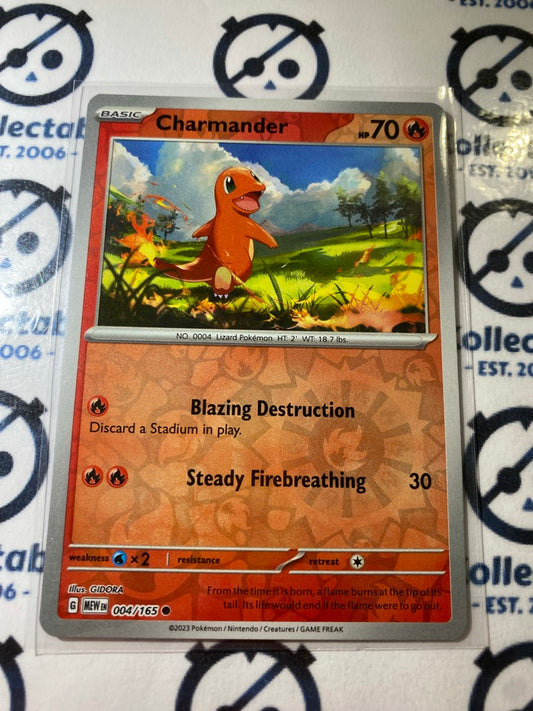 Charmander Reverse Holo #004/165 Scarlet & Violet 151 Pokemon Card