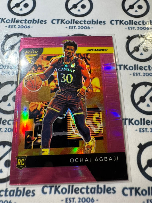 2022 NBA Panini Flux Draft Picks Ochai Agbaji Pink rookie Prizm #12