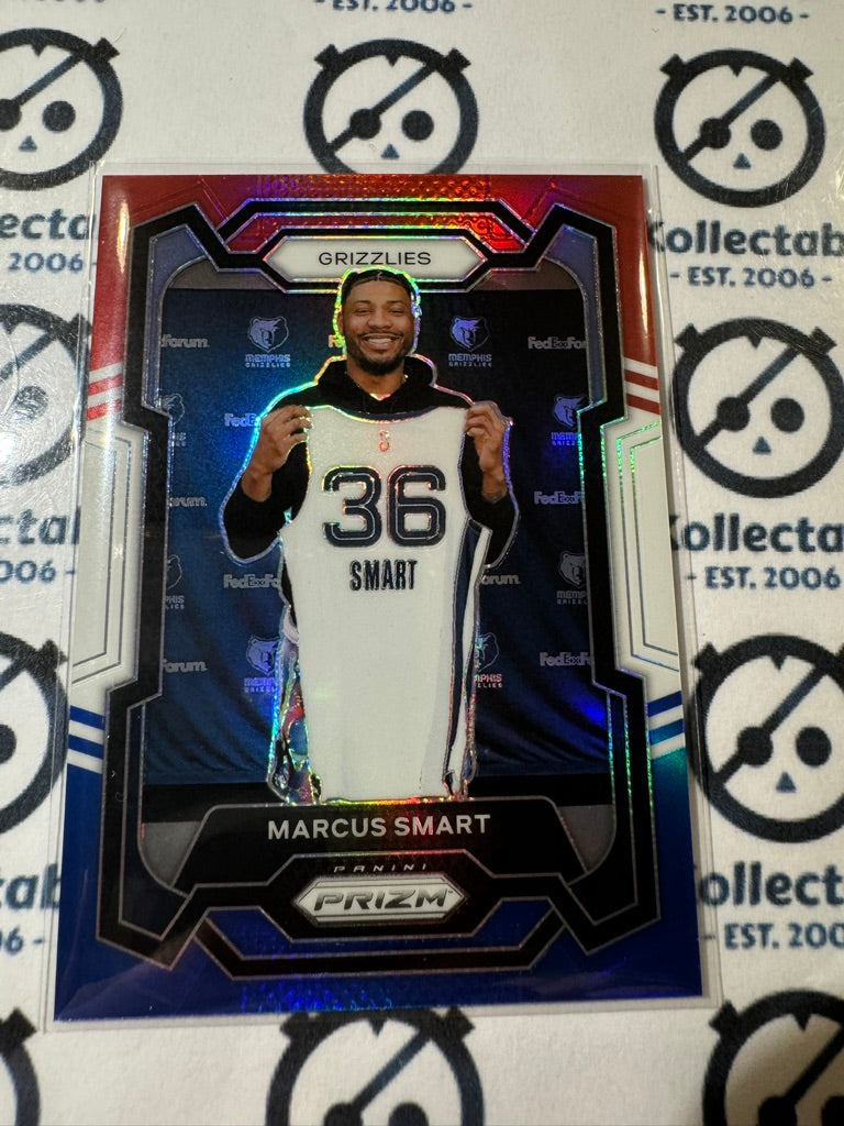 2023-24 NBA Panini Prizm Marcus Smart Red White Blue #62 Memphis