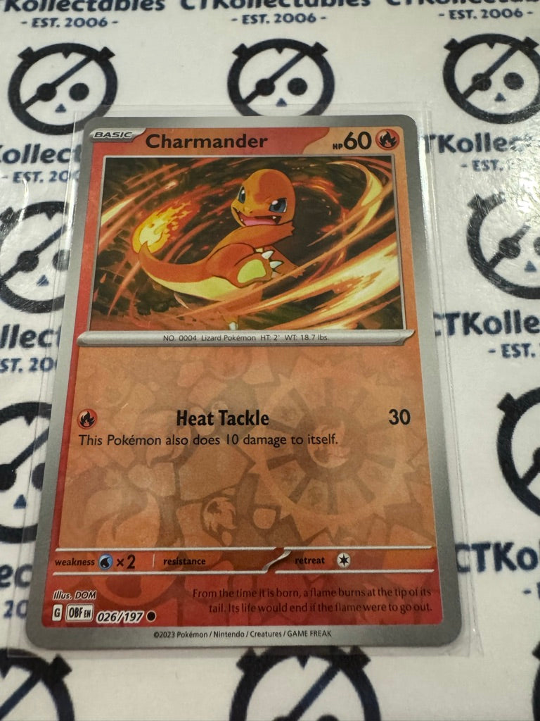 Charmander Reverse Holo #026/197 2023 Obsidian Flames Pokemon Card