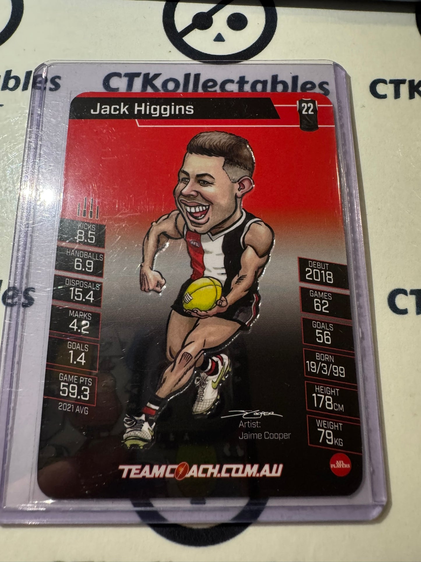 2022 AFL Teamcoach Jack Higgins Magic Wildcard MW-01 Saints