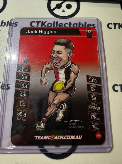 2022 AFL Teamcoach Jack Higgins Magic Wildcard MW-01 Saints