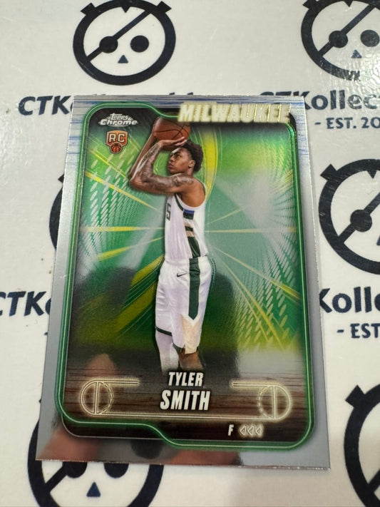 2024/25 Topps NBA Chrome Tyler Smith Rookie Base #196 Bucks
