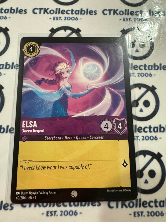 2024 Disney Lorcana Non-Foil #40/204 Elsa  – The First Chapter Common