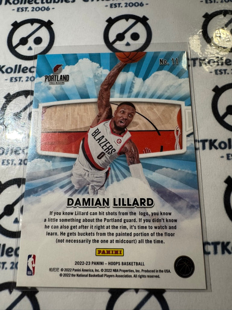 2022/23 Panini NBA Hoops Damian Lillard Skyview #11 Portland