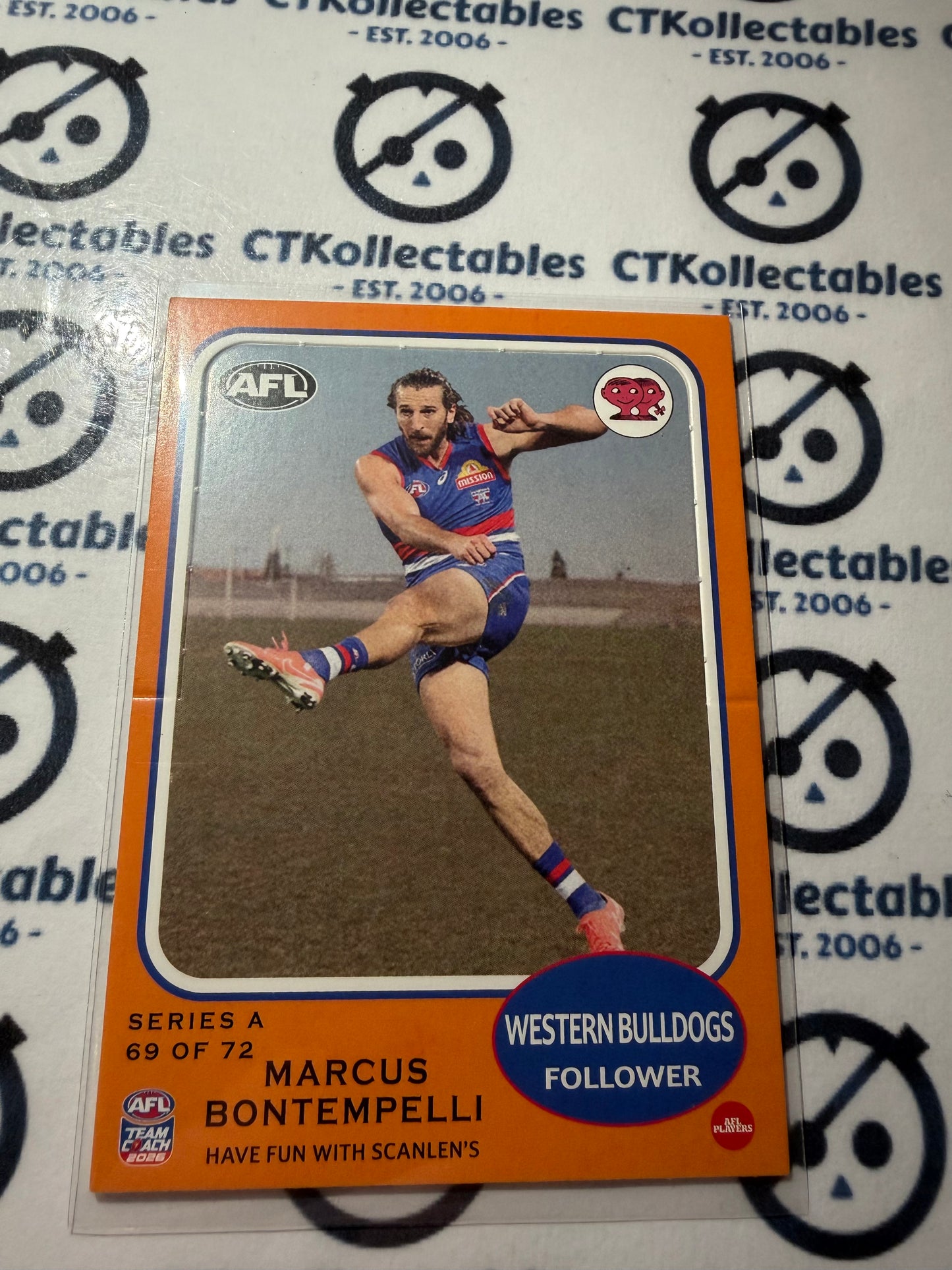 2026 Teamcoach AFL Scanlens Die-Cut Marcus Bontempelli 69 of 72 Bulldogs