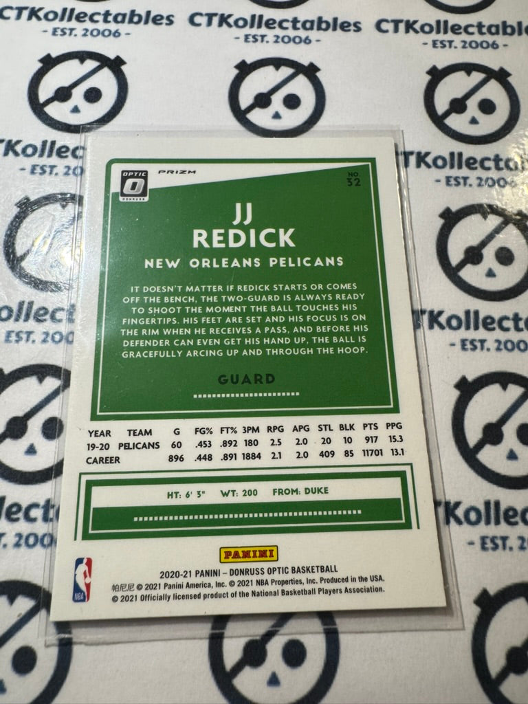 2020-21 NBA Donruss Optic JJ Reddick Holo Prizm #32 Pelicans