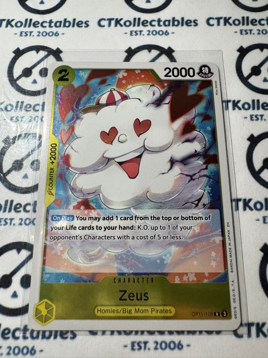 One Piece TCG Zeus OP11-106 FOIL A Fist of Divine speed NM/M