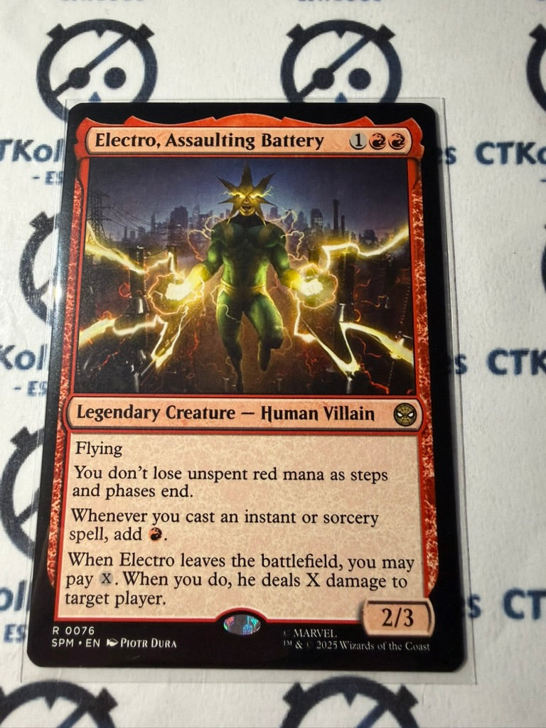 Electro Assaulting Battery Foil #0260 Marvel's Spider-Man MTG TCG