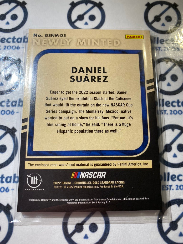 2022 Panini NASCAR Chronicles Gold Standard Daniel Suarez Newly Minted #GSNM-DS