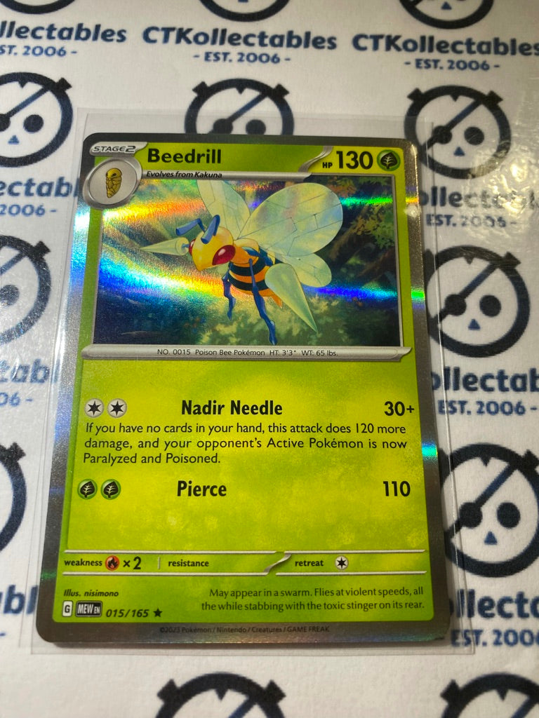 Beedrill Holo Rare #015/165 Scarlet & Violet 151 Pokemon Card