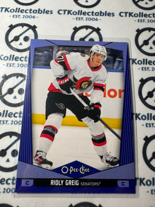 2024-25 O-Pee-Chee Hockey BLUE BORDER #498 Ridly Greig Ottawa Senators