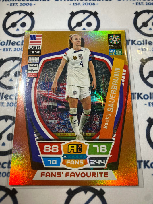 2023 FIFA WWC Adrenalyn Becky Sauerbrumn Fans' Favourite #276 USA