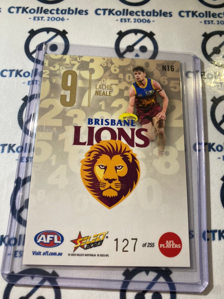 2023 AFL Footy Stars Lachie Neale NUMBERS #127/255 Lions