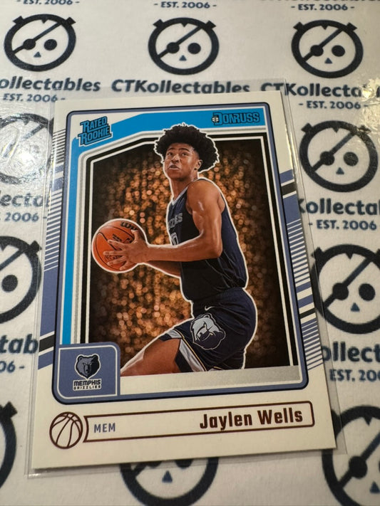 2024-25 NBA Panini Donruss Jaylen Wells Rated rookie RC #245 Memphis