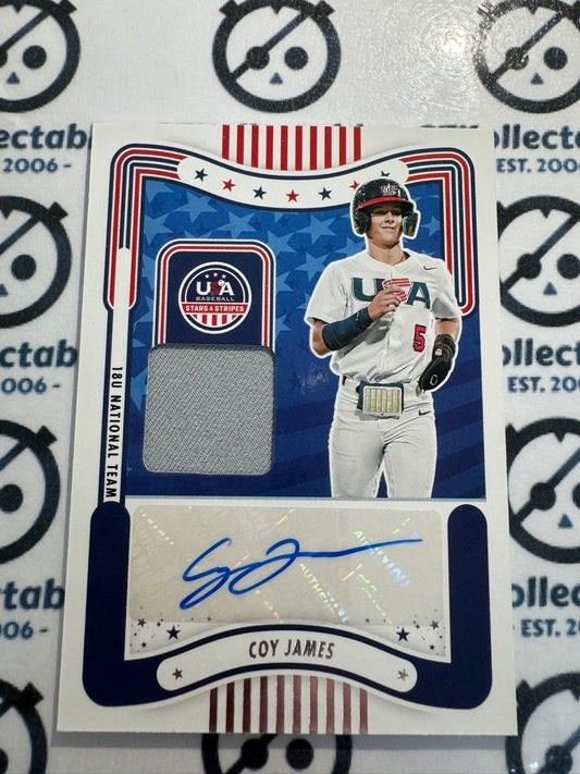 2024 Panini USA Stars & Stripes Coy James Relic Auto SM-CJ