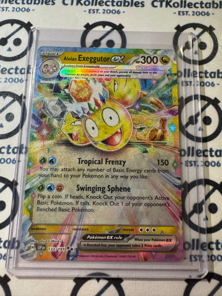 Alolan Exeggutor Ex Double Rare #133/191 Surging Sparks Pokémon TCG 2024