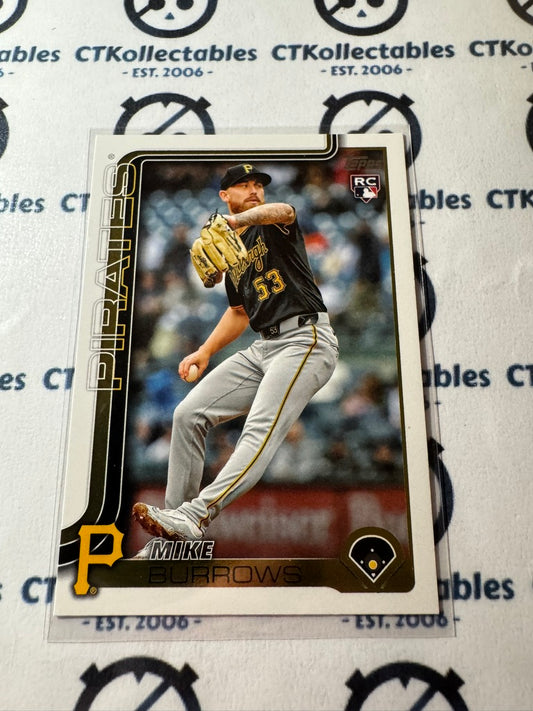 2025 Topps Series 2 Baseball Rookie Card #615 Mike Burrows Pittsburgh Pirates RC