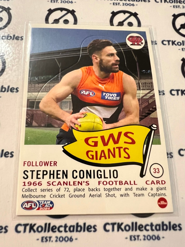 2024 AFL Teamcoach Scanlens Die-Cut Stephen Coniglio #33 GWS