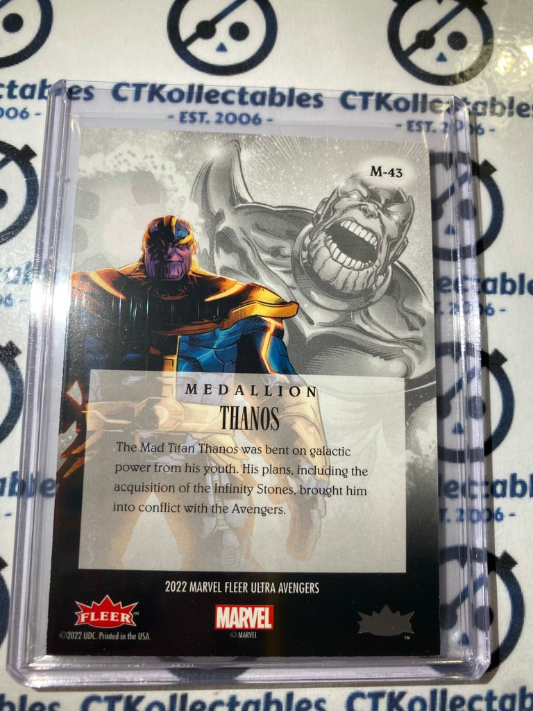 2022 Fleer Ultra Avengers Medallion "Thanos" M-43 Avengers