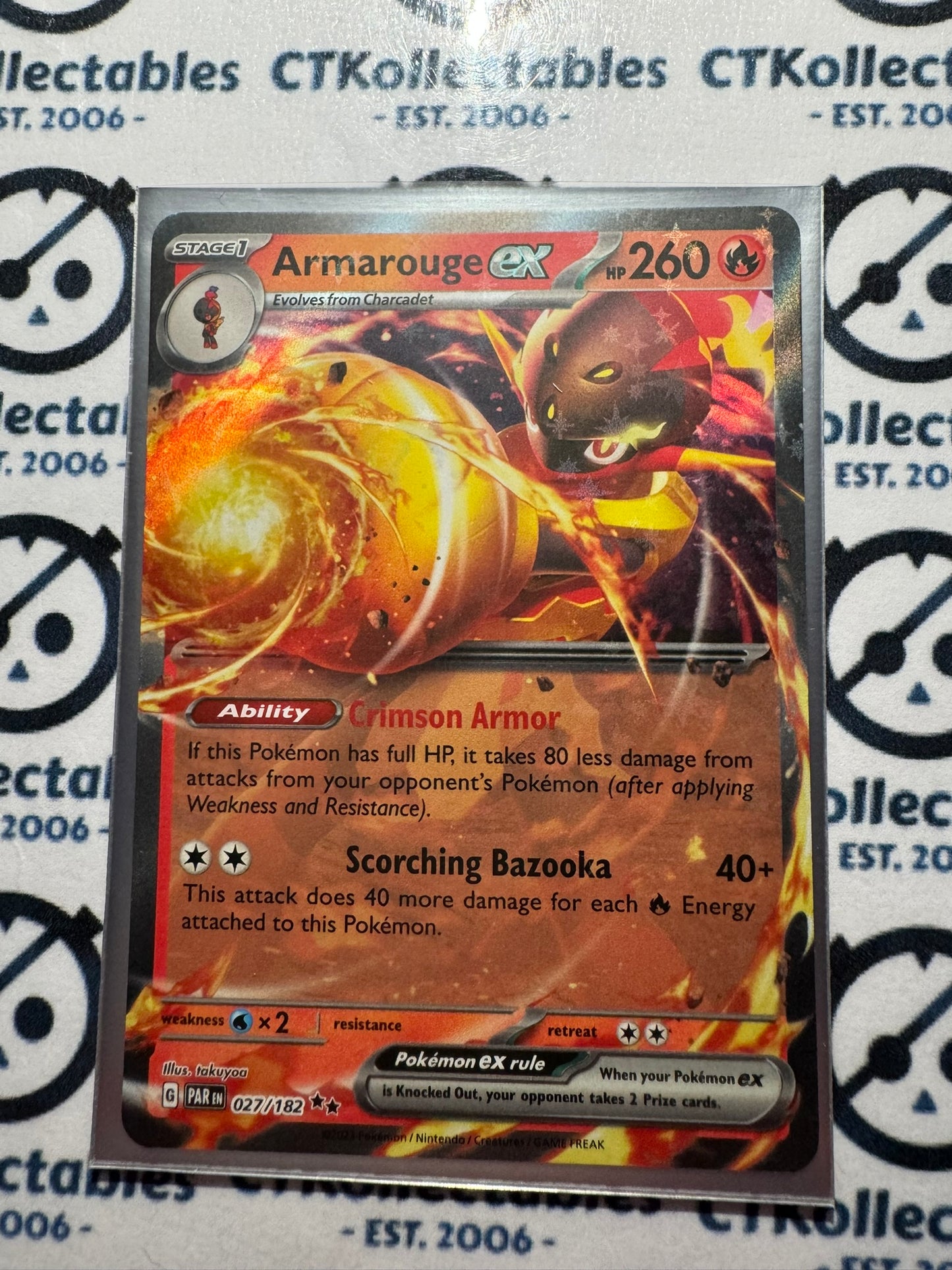 Armarouge EX Ultra Rare #027/182 2023 Paradox Rift Pokémon TCG