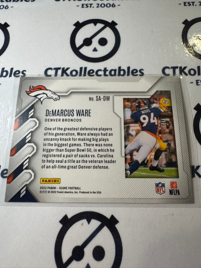2022 NFL Panini Score Sack Attack #SA-DW DeMarcus Ware Broncos