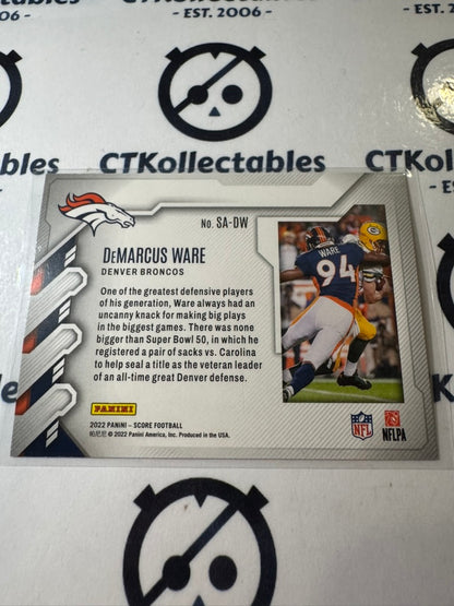 2022 NFL Panini Score Sack Attack #SA-DW DeMarcus Ware Broncos