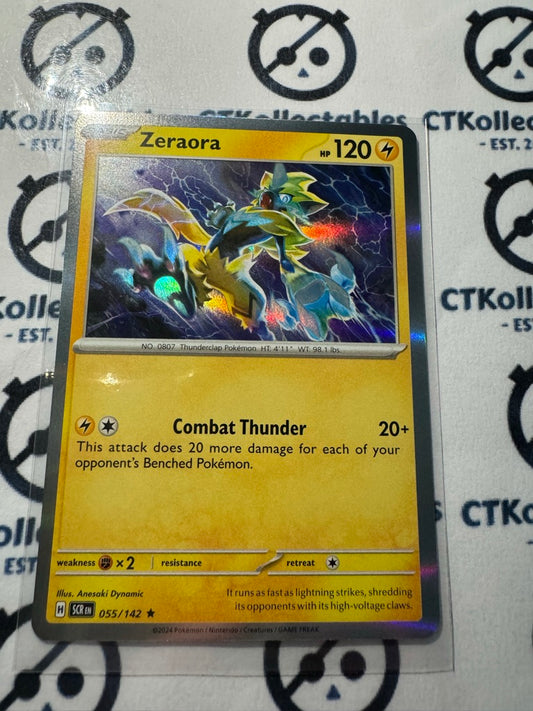 Zeraora Holo Rare #055/142 Stellar Crown Scarlet & Violet Pokemon