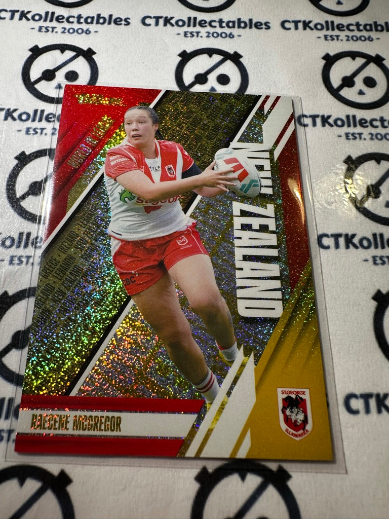 2024 TLA NRL Traders World In League - Gold Raecene McGregor #010/100 Storm