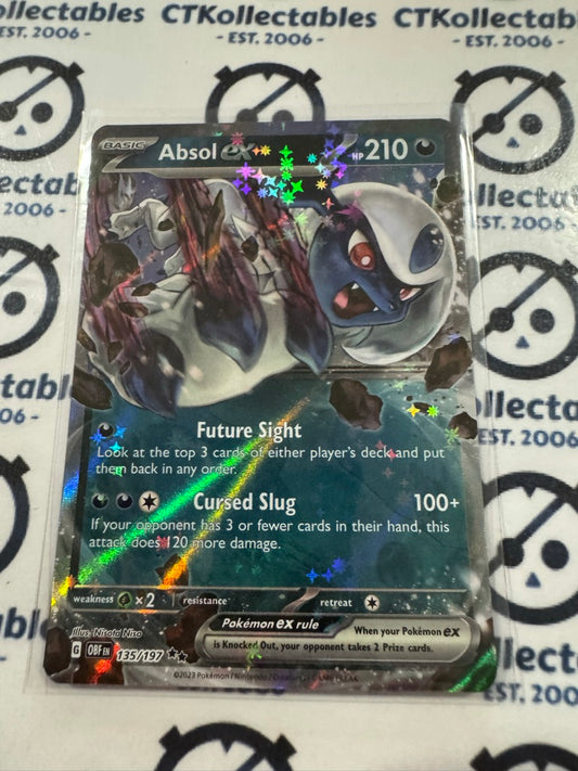 Absol Ex Double Rare #135/197 Obsidian Flames Pokemon Card