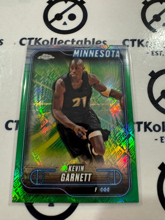 2024/25 Topps NBA Chrome Kevin Garnett Green Logo Refractor #44 Timverwolves